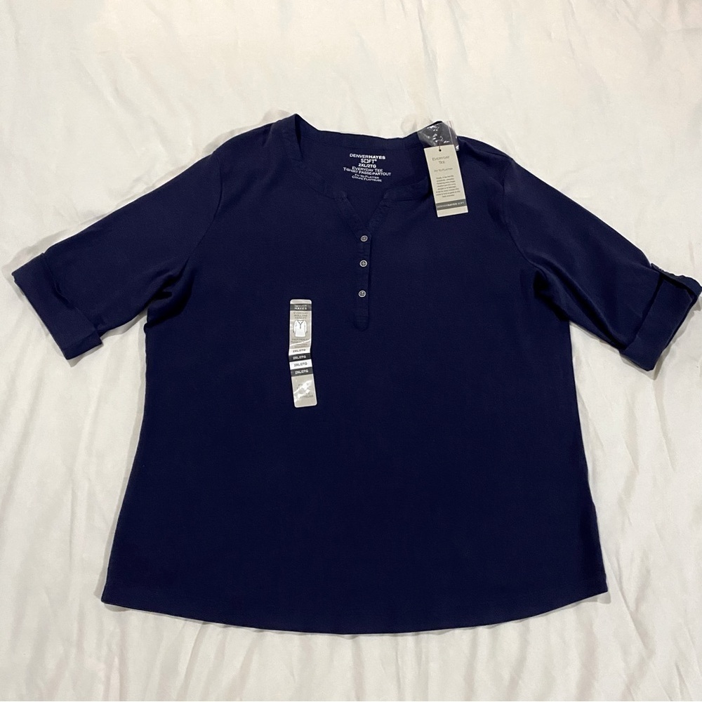 🎈NWT Denver Hayes Shirt  Navy blue 2XL